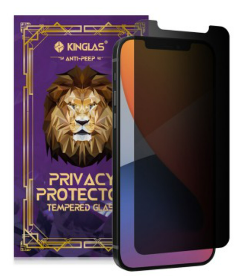 Kinglas Privacy Tempered Glass Screen Protector For iPhone 12 Pro Max