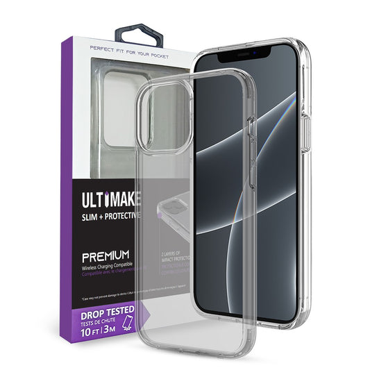 Ultimake Shockproof Case Cover for iPhone 13 (CLEAR BLACK)